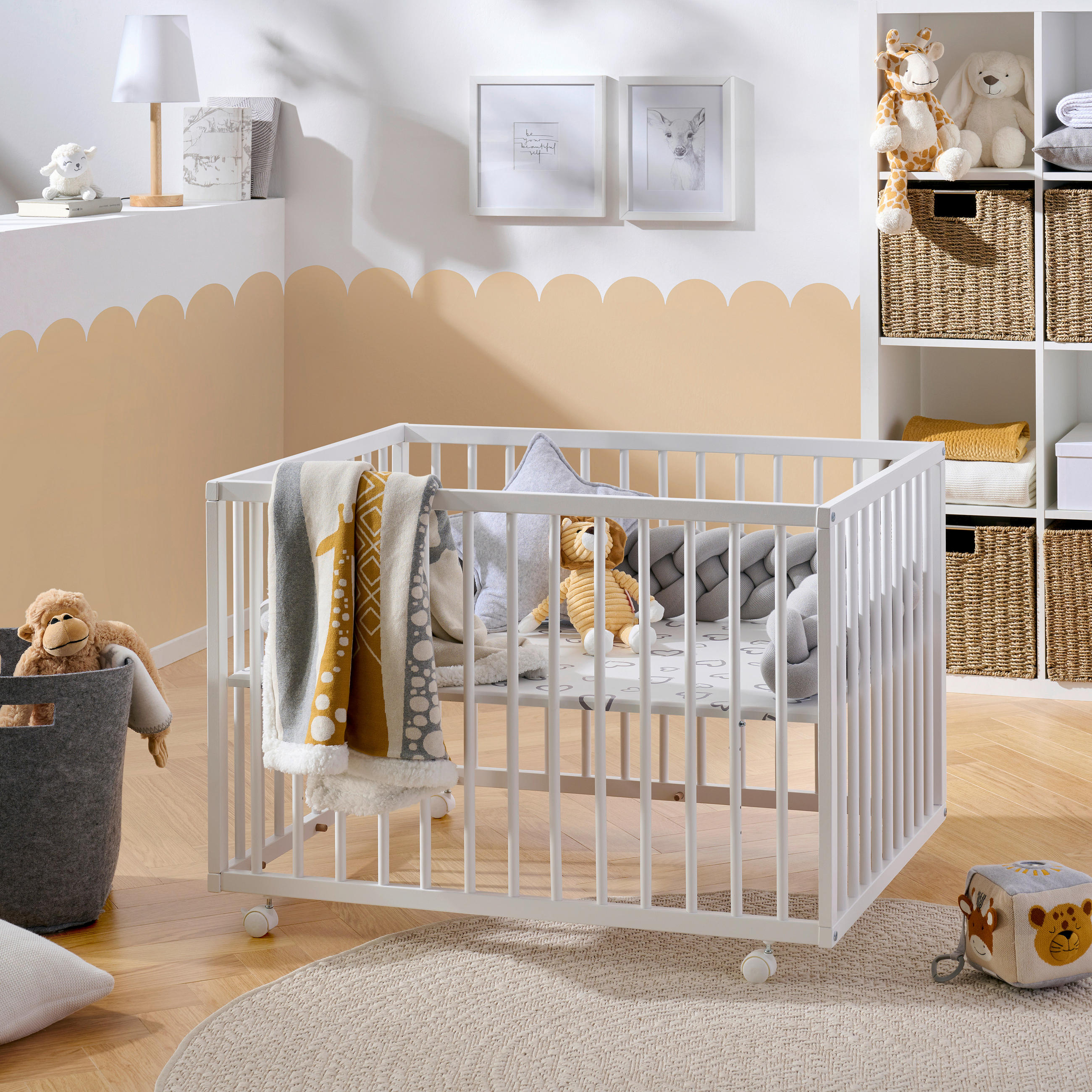 LAUFGITTER 100/75/68 cm  - Weiß, Basics, Holz/Kunststoff (100/75/68cm) - My Baby Lou