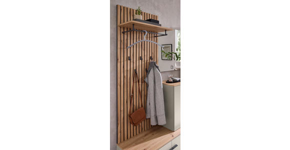 GARDEROBE in 148/199/38 cm - Kaschmir/Eiche Artisan, Design, Glas/Holzwerkstoff (148/199/38cm) - Xora