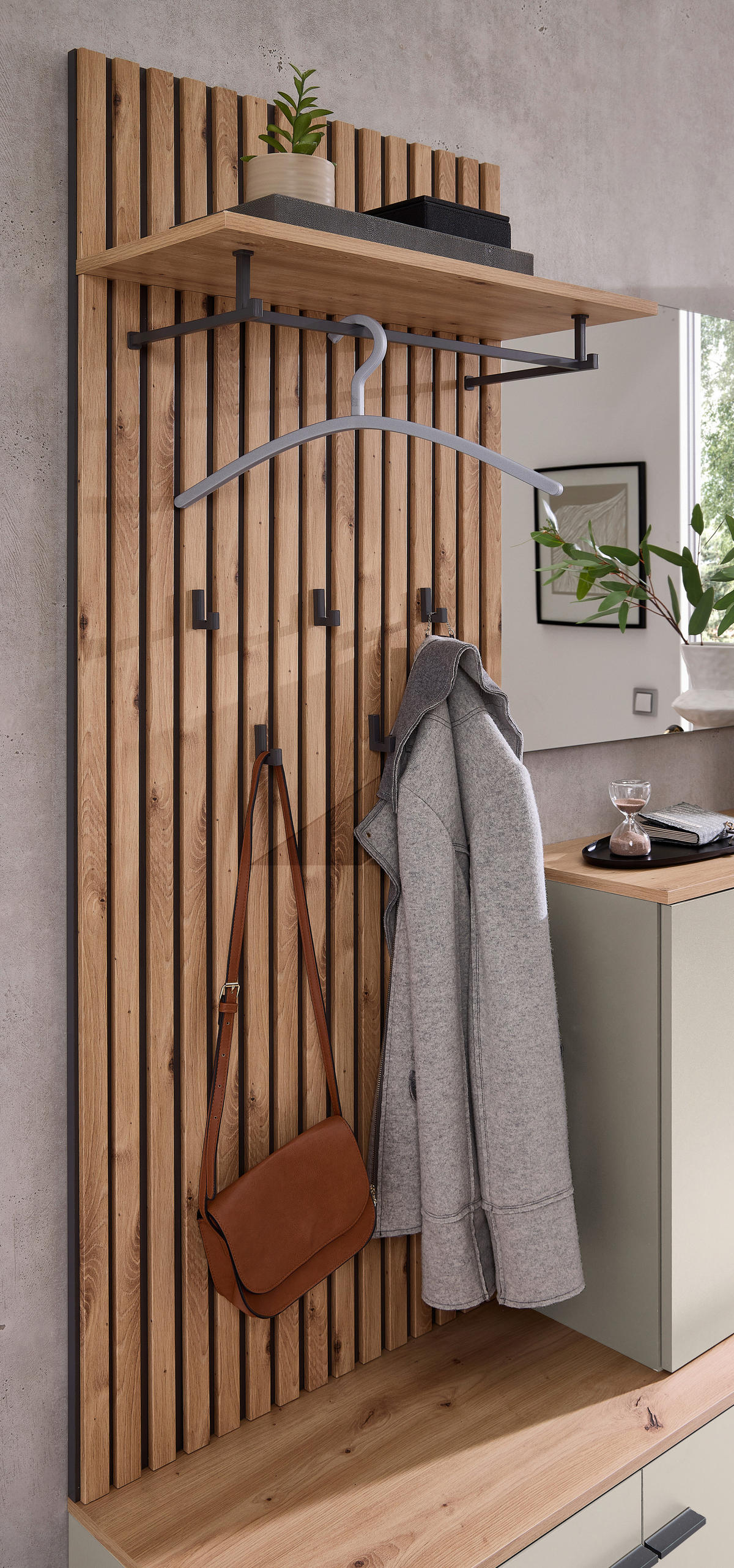 GARDEROBE  in 148/199/38 cm  - Kaschmir/Eiche Artisan, Design, Glas/Holzwerkstoff (148/199/38cm) - Xora