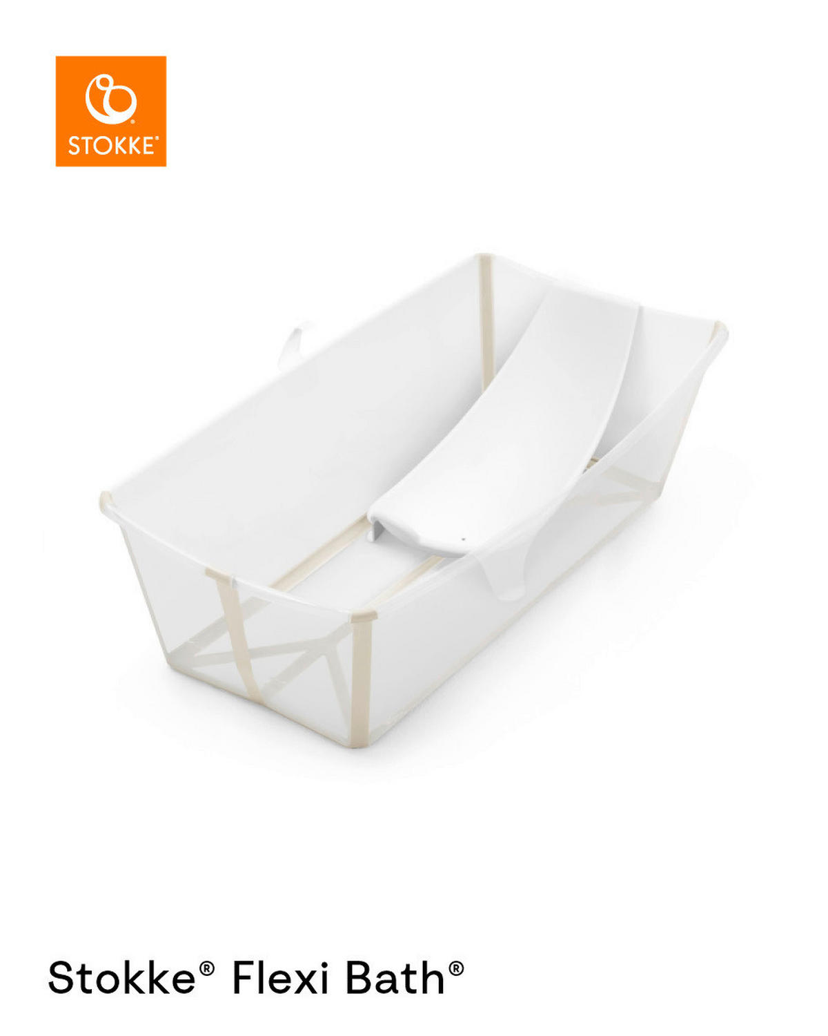 BABYBADEWANNE Flexi Bath Bundle  - Transparent/Beige, Basics, Kunststoff (40/24/80cm) - Stokke