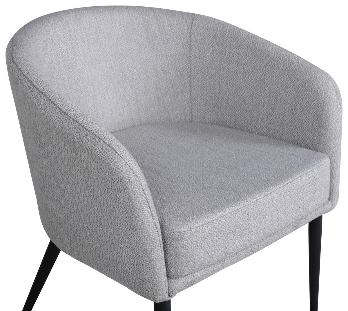 SESSEL in Textilgeflecht Grau, Schwarz  - Schwarz/Grau, Design, Textil/Metall (83/70/64cm) - Livetastic