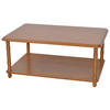 COUCHTISCH Kautschukholz massiv 58,5/89/40 cm rechteckig Eichefarben  - Eichefarben, KONVENTIONELL, Holz/Holzwerkstoff (58,5/89/40cm) - MID.YOU