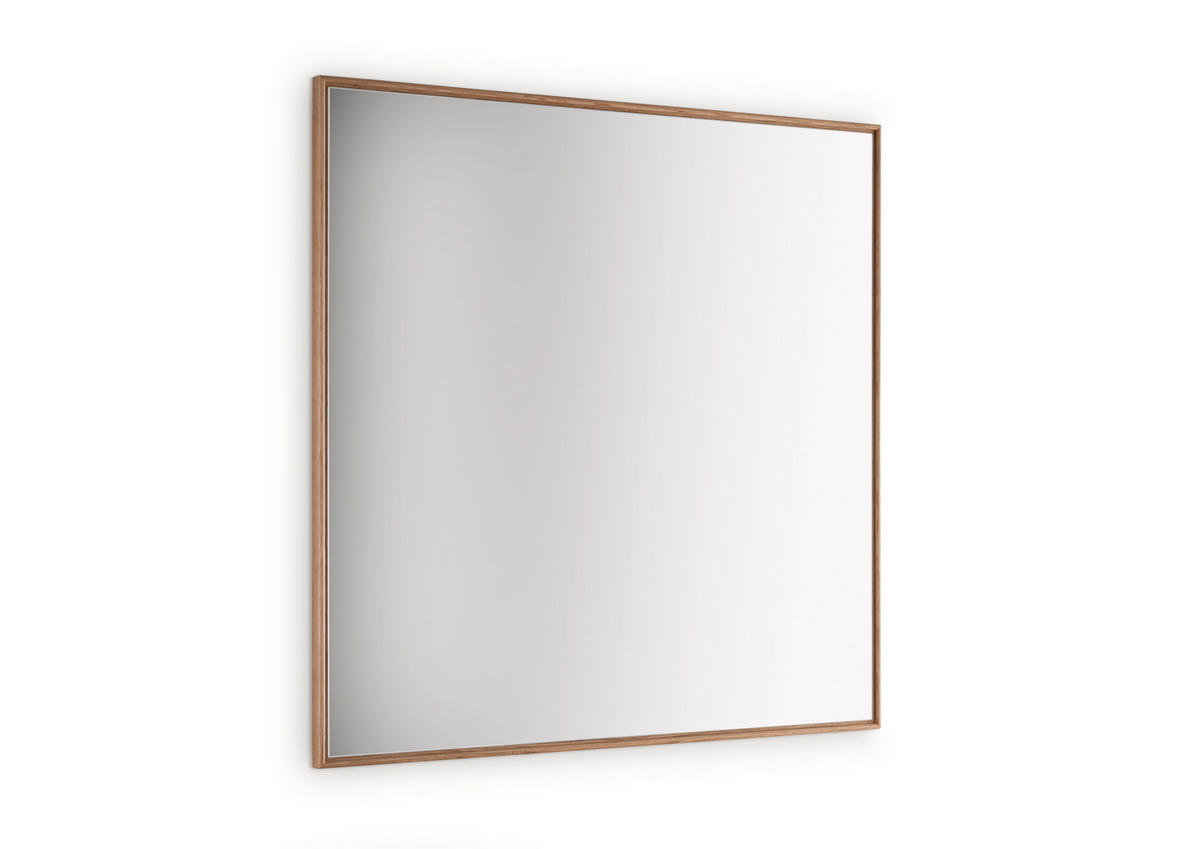 WANDSPIEGEL 80/80/3 cm    in quadratisch  - Eichefarben, Natur, Glas/Holz (80/80/3cm) - Linea Natura