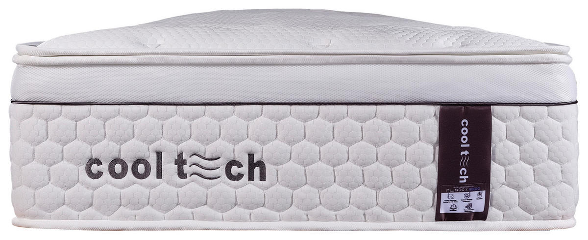 TASCHENFEDERKERNMATRATZE COOLTECH V-2 90/200 cm Höhe ca. 32 cm  - Weiß, Basics, Textil (90/200cm) - Livetastic