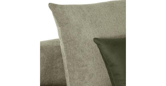 ECKSOFA in Flachgewebe Grün  - Dunkelgrün/Schwarz, KONVENTIONELL, Textil/Metall (291/175cm) - Carryhome