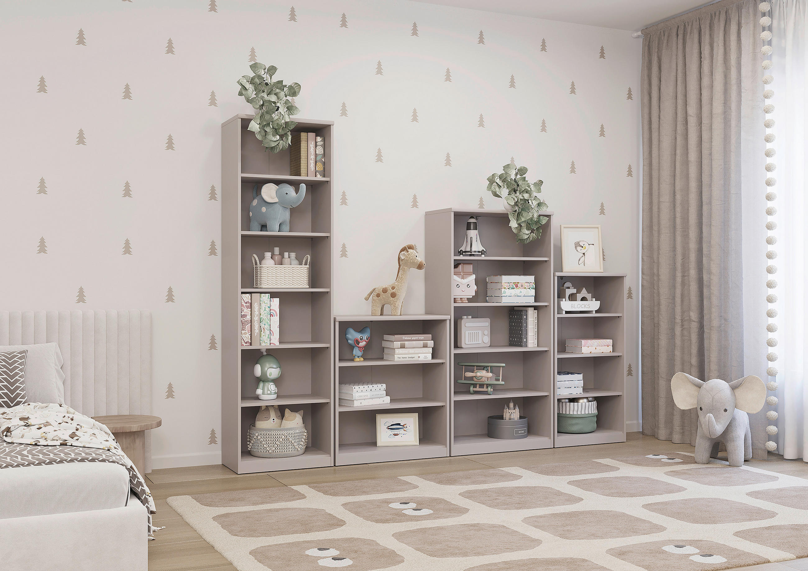 REGAL Kaschmir  - Kaschmir/Schwarz, Basics, Holzwerkstoff (72/84/36cm) - Xora