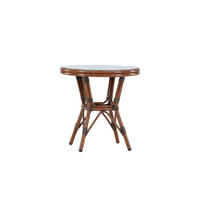 GARTENTISCH Metall, Glas Braun rund  - Braun, MODERN, Glas/Metall (60/60cm) - Gardenson