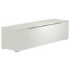 LOWBOARD Weiss, Alufarben  160/43/45 cm  - Weiss/Alufarben, Design, Glas/Holzwerkstoff (160/43/45cm) - Moderano