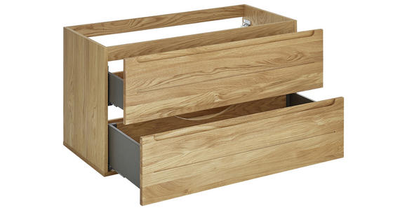 WASCHBECKENUNTERSCHRANK 100/54/46 cm  - Eichefarben, KONVENTIONELL, Holz/Holzwerkstoff (100/54/46cm) - Linea Natura