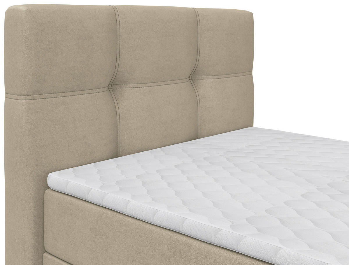 BOXBETT 100/200 cm  in Beige  - Beige/Schwarz, Basics, Kunststoff/Textil (100/200cm) - Chameo