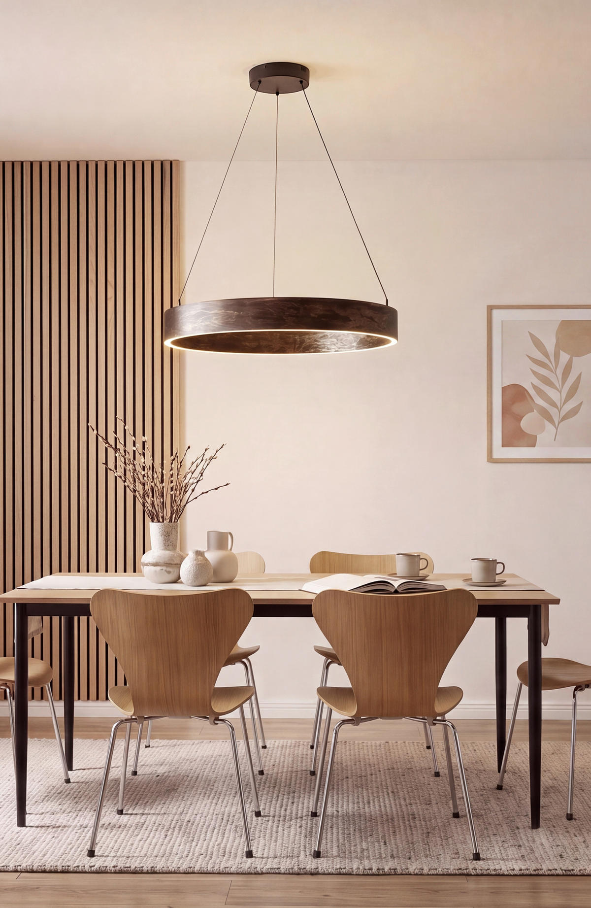 LED-HÄNGELEUCHTE Oxira 59/120 cm  - Multicolor/Schwarz, Design, Kunststoff/Metall (59/120cm) - Dieter Knoll