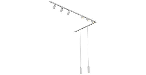 SCHIENENSYSTEM - Chromfarben/Weiß, Trend, Kunststoff/Metall (262cm) - Novel