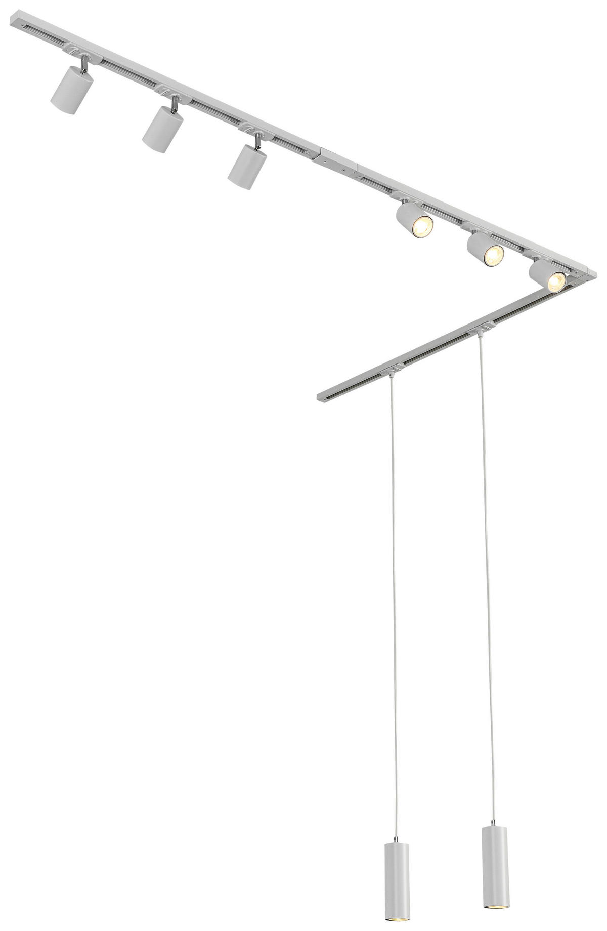 DECKENLEUCHTE 262 cm   - Weiß, Trend, Kunststoff/Metall (262cm) - Novel