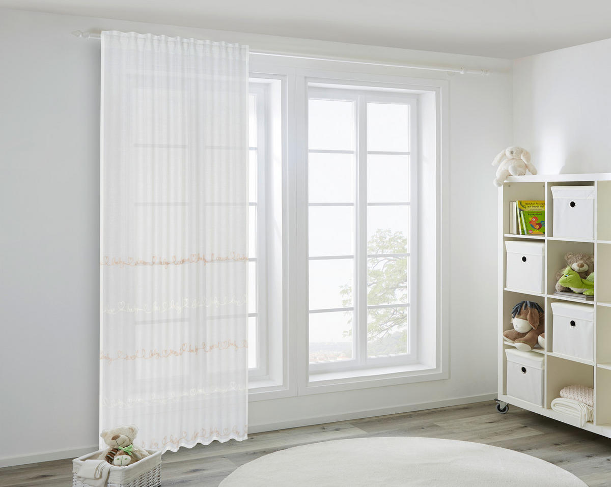 GYEREKFÜGGÖNY áttetsző  - ekrü, Basics, textil (140/245cm) - Ben'n'jen