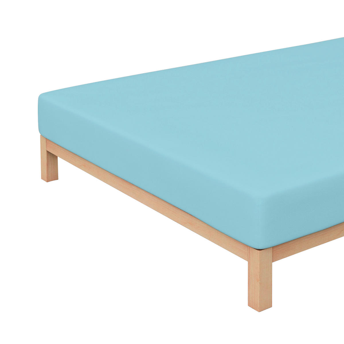 SPANNBETTTUCH PURE Jersey  - Hellblau, Basics, Textil (90-100/190-220cm) - Schlafgut