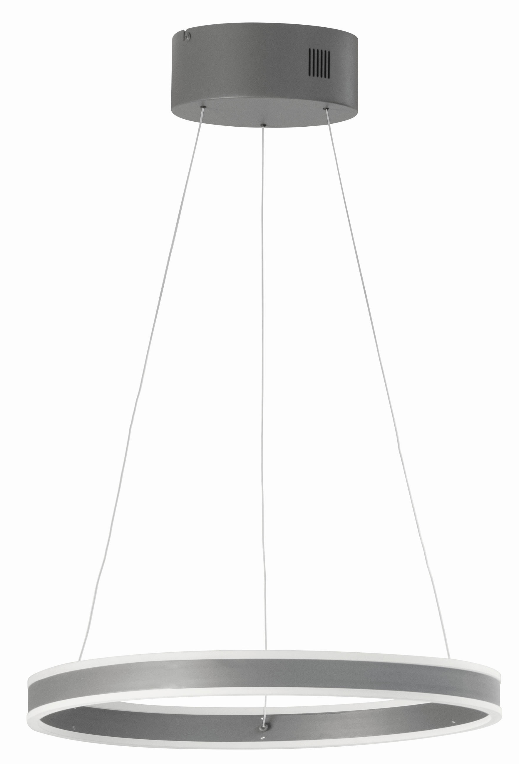 LED-HÄNGELEUCHTE Silvio 50/70-180 cm   - Grau, Design, Metall (50/70-180cm) - Fischer & Honsel