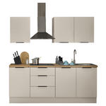 KÜCHENLEERBLOCK   in Kaschmir  - Kaschmir/Schwarz, Basics, Holzwerkstoff/Metall (210/211/60cm) - Xora