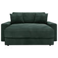 XXL-SESSEL Cord Dunkelgrün    - Dunkelgrün/Schwarz, MODERN, Kunststoff/Textil (160/87/190cm) - Carryhome