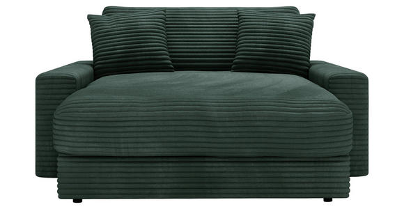 XXL-SESSEL Cord Dunkelgrün - Dunkelgrün/Schwarz, MODERN, Kunststoff/Textil (160/87/190cm) - Carryhome