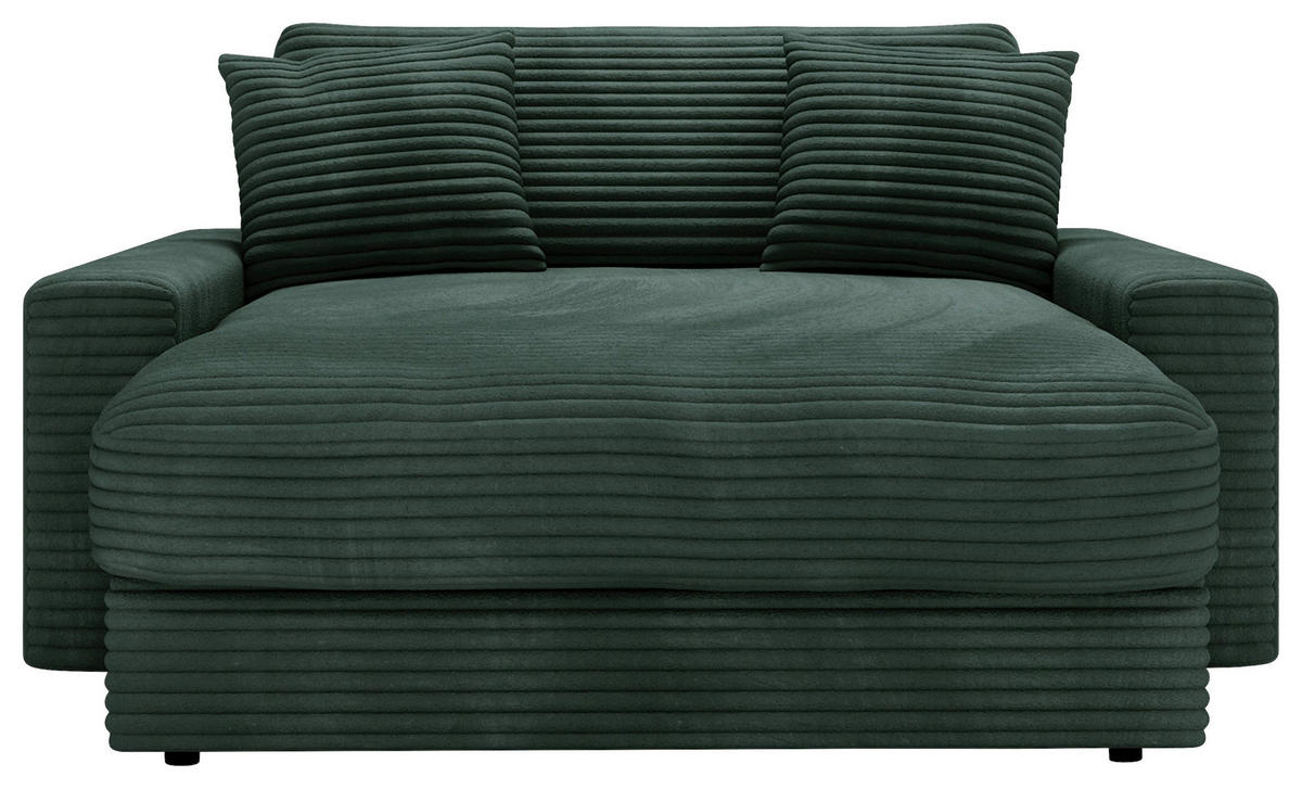 XXL-SESSEL - Dunkelgrün/Schwarz, MODERN, Kunststoff/Textil (160/87/190cm) - Carryhome