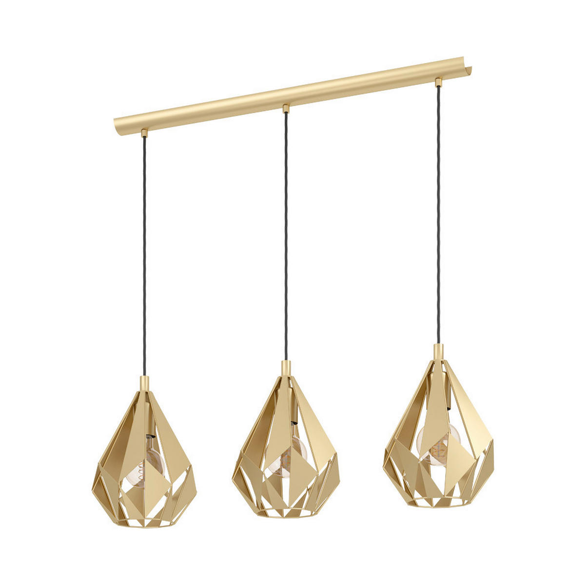HÄNGELEUCHTE Carlton 80,5/20,5/110 cm   - Goldfarben, Design, Metall (80,5/20,5/110cm) - Eglo
