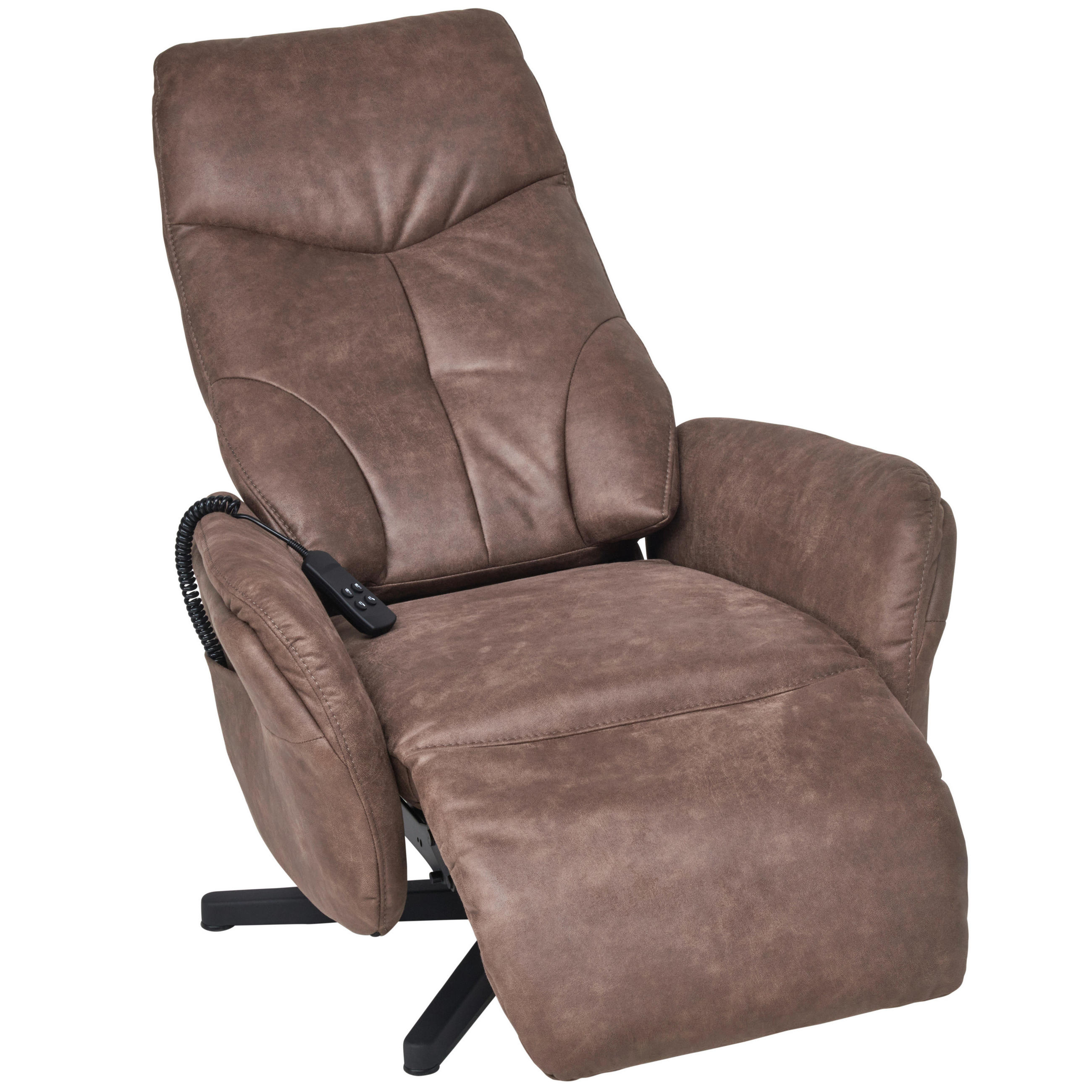 RELAXSESSEL in Leder Braun  - Anthrazit/Braun, Design, Leder/Metall (77/116/89cm) - Himolla