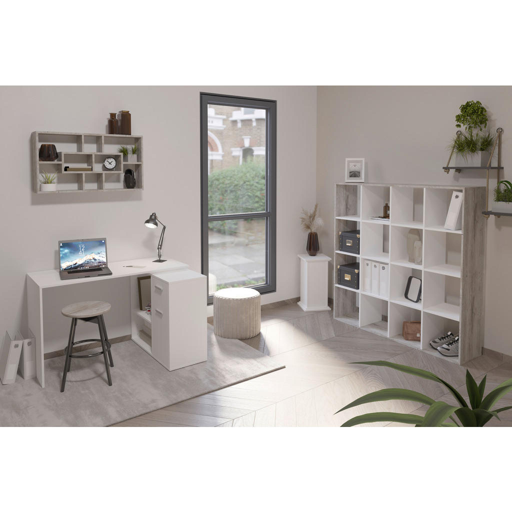 Thumbnail - Mid.you Eckschreibtisch, Weiß, Holzwerkstoff, 83x74x117 cm, Made in Germany, Stauraum, Arbeitszimmer, Schreibtische, Eck...