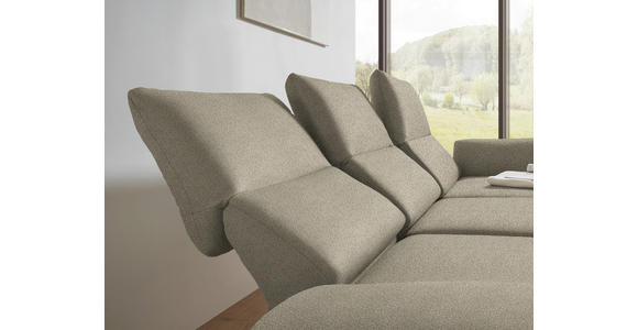 ECKSOFA  in Flachgewebe Sandfarben  255-365/175-224 cm  - Sandfarben/Schwarz, Design, Textil/Metall (255-365/175-224cm) - Dieter Knoll