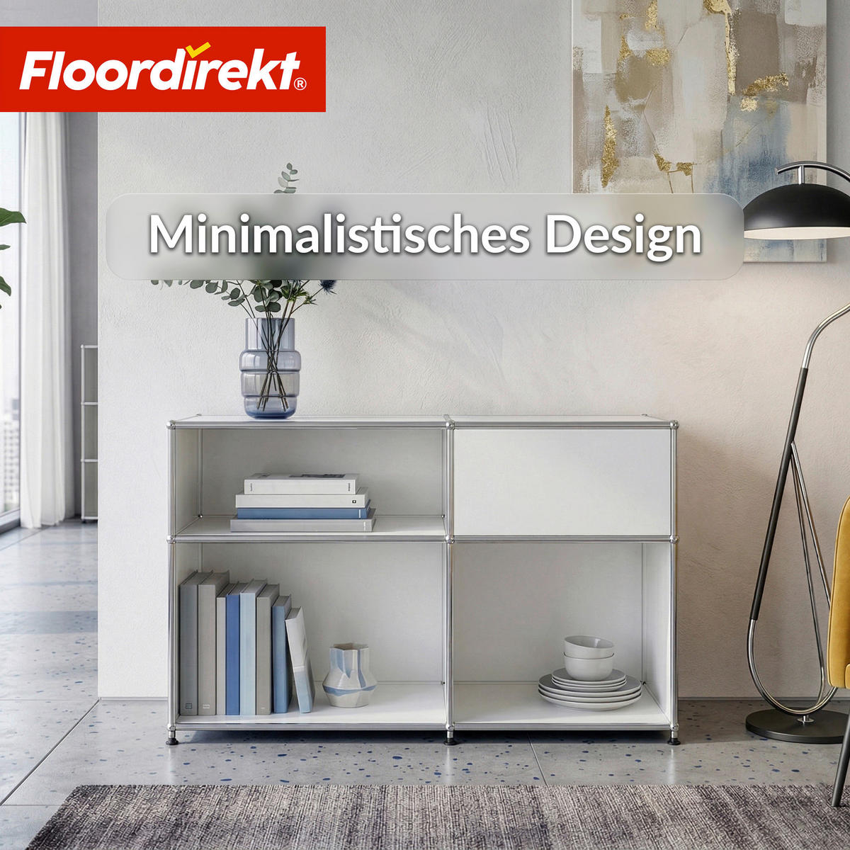 SIDEBOARD Concept Epure MK-030 88/65/40 cm  - Weiß, Basics, Metall (88/65/40cm) - Floordirekt