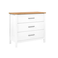 KOMODA   103/92/45 cm   bijela, hrast Artisan  - bijela/srebrne boje, Romantično / ladanjski, drvni materijal/metal (103/92/45cm)