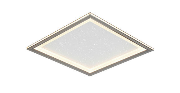 LED-DECKENLEUCHTE 45/45/6,1 cm   - Chromfarben/Schwarz, Trend, Kunststoff/Metall (45/45/6,1cm) - Novel