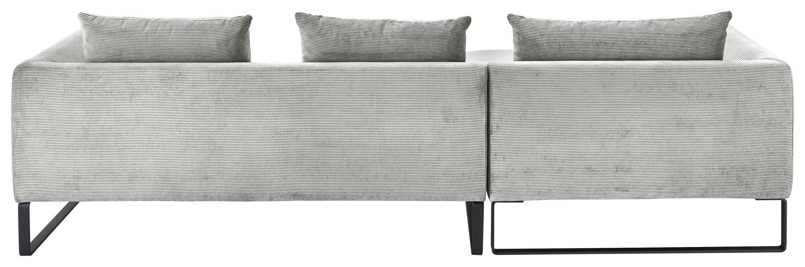 Thumbnail - Hom`in Ecksofa, Grau, Textil, 4-Sitzer, Ottomane links, L-Form, 284x178 cm, Blauer Engel, Goldenes M, Oeko-Tex® Standard...