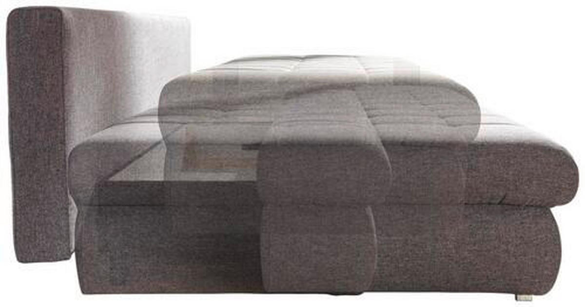 SCHLAFSOFA Webstoff Silberfarben  - Chromfarben/Silberfarben, Design, Kunststoff/Textil (205/88/96cm) - Ti'me