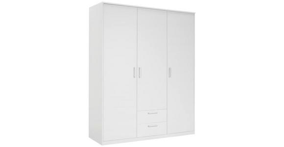 DREHTÜRENSCHRANK 157/194/54 cm 3-türig  - Silberfarben/Weiß, Basics, Holzwerkstoff/Kunststoff (157/194/54cm) - Xora