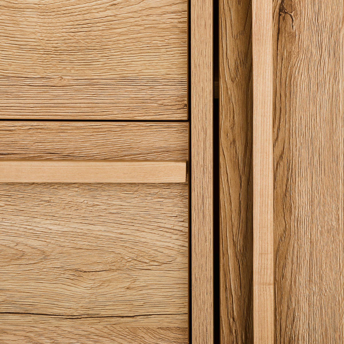 SIDEBOARD WABI 180/81/40 cm 3 Schublade(n)  - Eichefarben/Schwarz, Design, Holz/Holzwerkstoff (180/81/40cm) - Milino