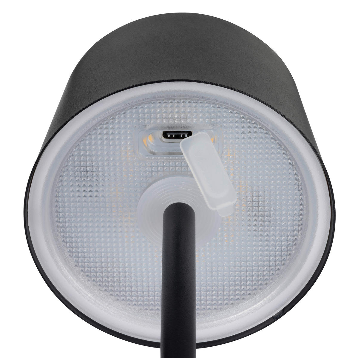 AKKU-TISCHLEUCHTE - Schwarz, Basics, Metall (9/22cm) - Novel