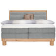 BOXSPRINGBETT 180/200 cm  in Eichefarben, Hellgrau  - Eichefarben/Hellgrau, Natur, Holz/Textil (180/200cm) - Valnatura