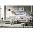 ECKSOFA  in Webstoff Beige  180/265 cm  - Beige/Schwarz, Design, Textil/Metall (180/265cm) - Carryhome