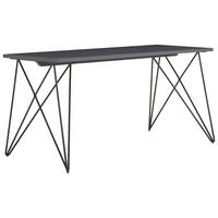 SKRIVBORD 160/65/75 cm  i antracit, svart  - svart/antracit, Design, metall/trämaterial (160/65/75cm) - Novel