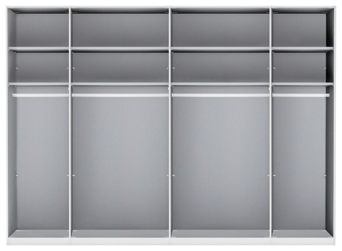 DREHTÜRENSCHRANK 300/236/58 cm 6-türig Graphitfarben  - Schwarz/Graphitfarben, KONVENTIONELL, Glas/Holzwerkstoff (300/236/58cm) - Novel