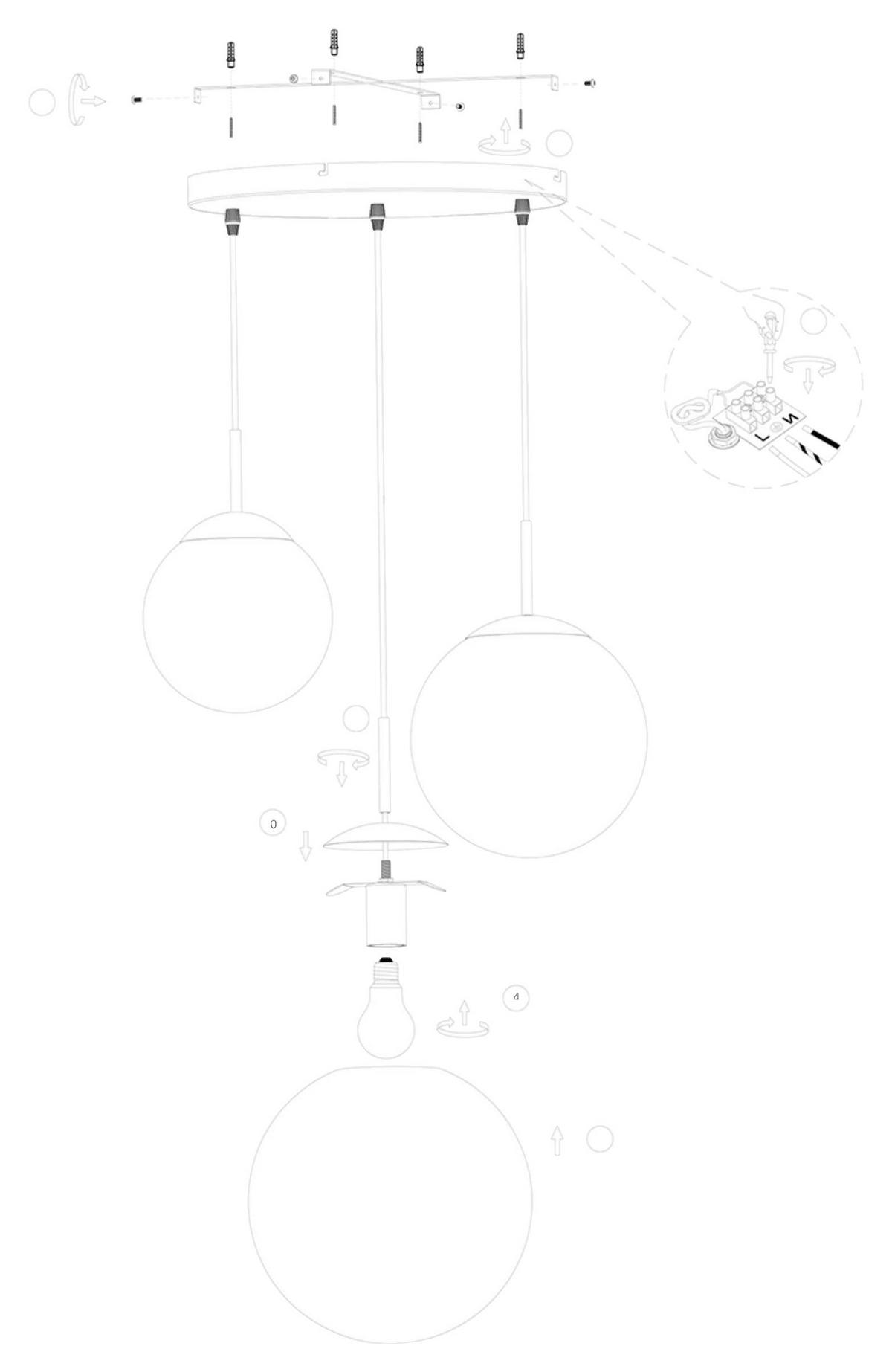 PENDELLEUCHTE  25/40-150/120 cm   - Schwarz, Trend, Glas/Metall (25/40-150/120cm)