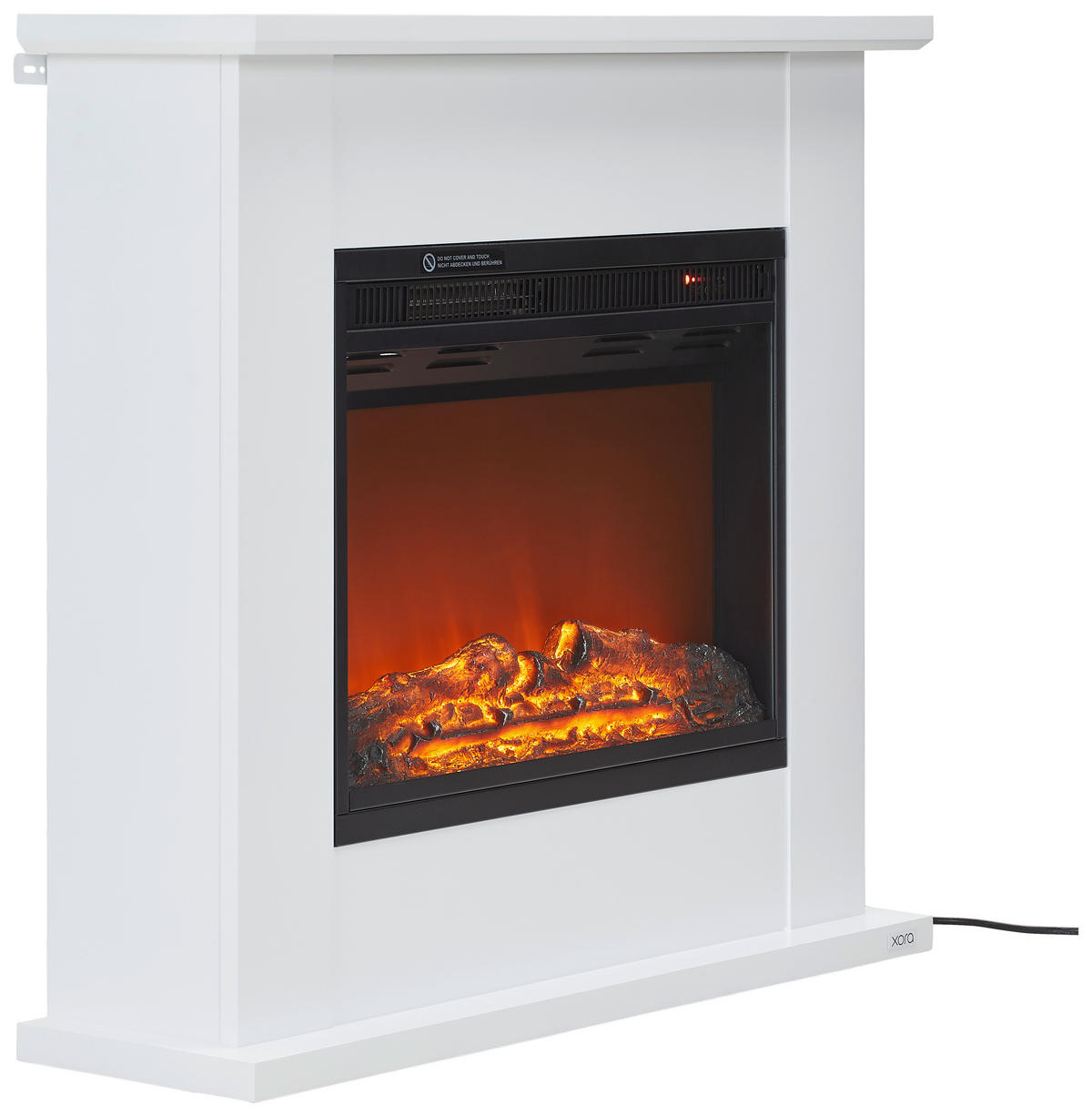 ELEKTRIČNI KAMIN - črna/bela, Design, kovina/umetna masa (87,5/82,8/26cm) - Xora