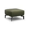 HOCKER in Textil Waldgrün  - Waldgrün/Schwarz, Design, Textil/Metall (70/70/46cm) - SENSOO