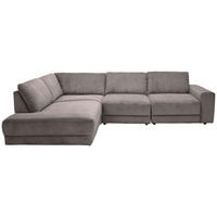 ECKSOFA Niels Andersson Taupe Feincord  - Taupe/Schwarz, Design, Kunststoff/Textil (242/316cm) - Niels Andersson