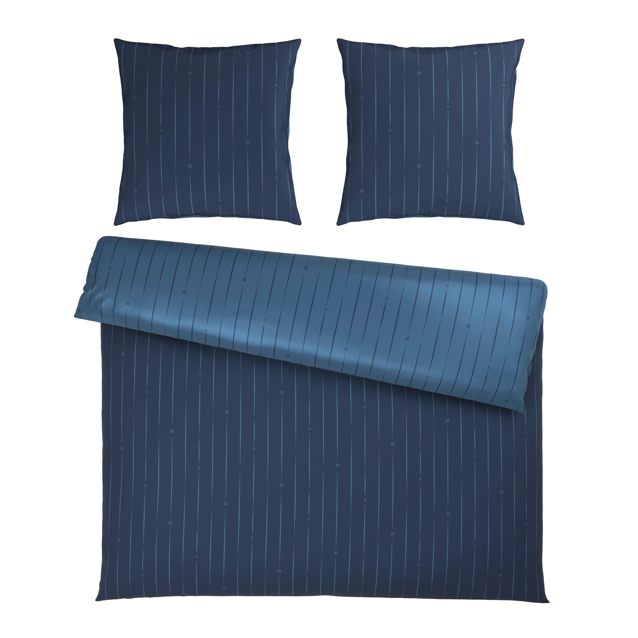 Dieter Knoll Wendebettwäsche Stripes DK Blau 200x200 cm