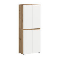 GARDEROBENSCHRANK  in 70/175/37 cm  - Eichefarben/Schwarz, Design, Holzwerkstoff/Kunststoff (70/175/37cm) - Livetastic