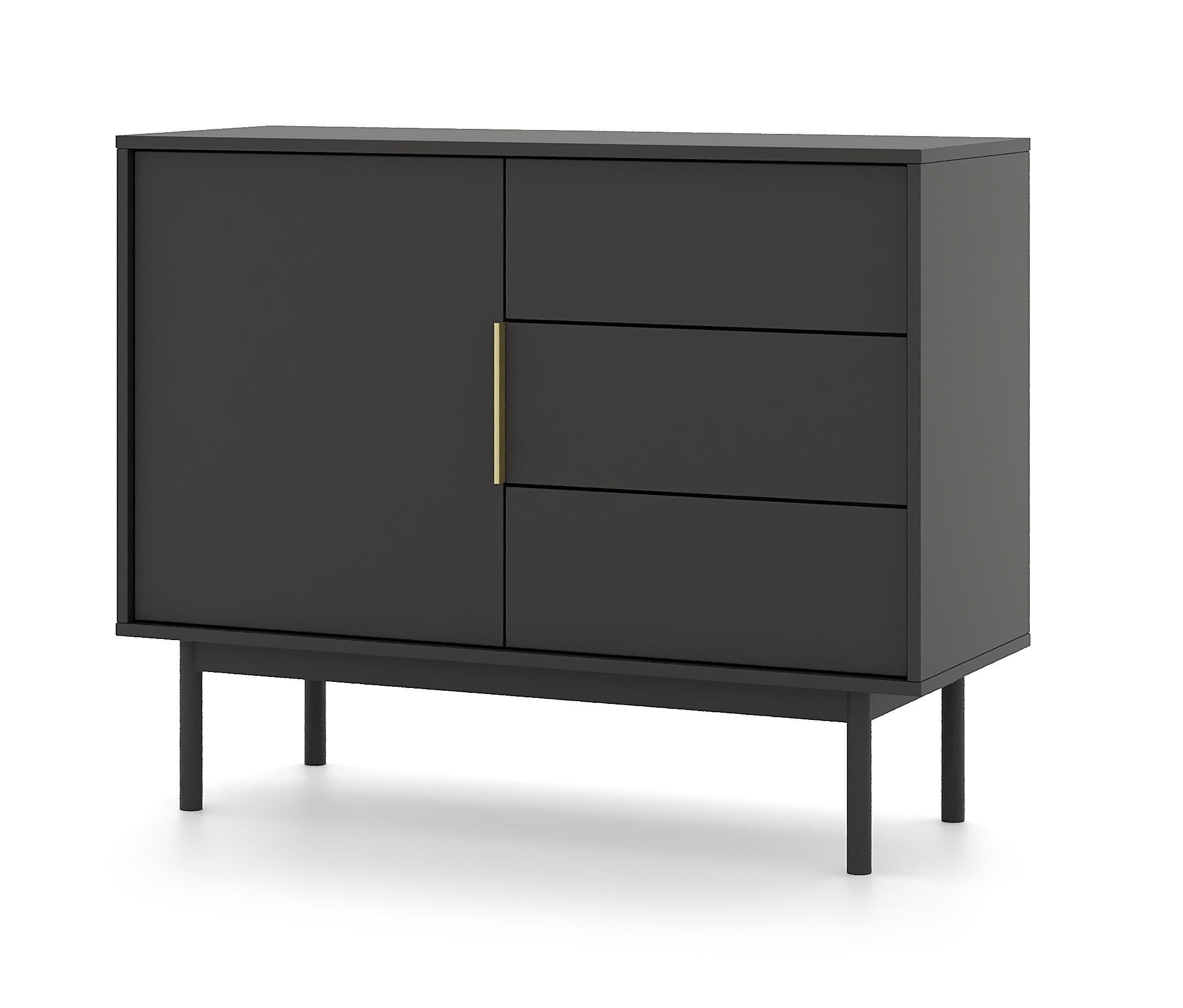 Boxxx Kommode Viva Schwarz 104x82x39 cm