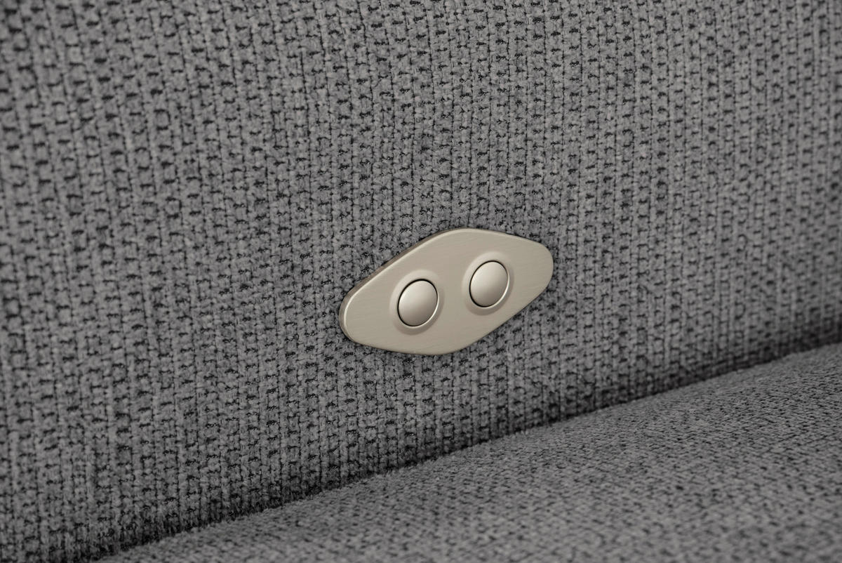 ECKSOFA in Struktur Dunkelgrau  - Dunkelgrau/Schwarz, Design, Kunststoff/Textil (284/205cm) - MID.YOU