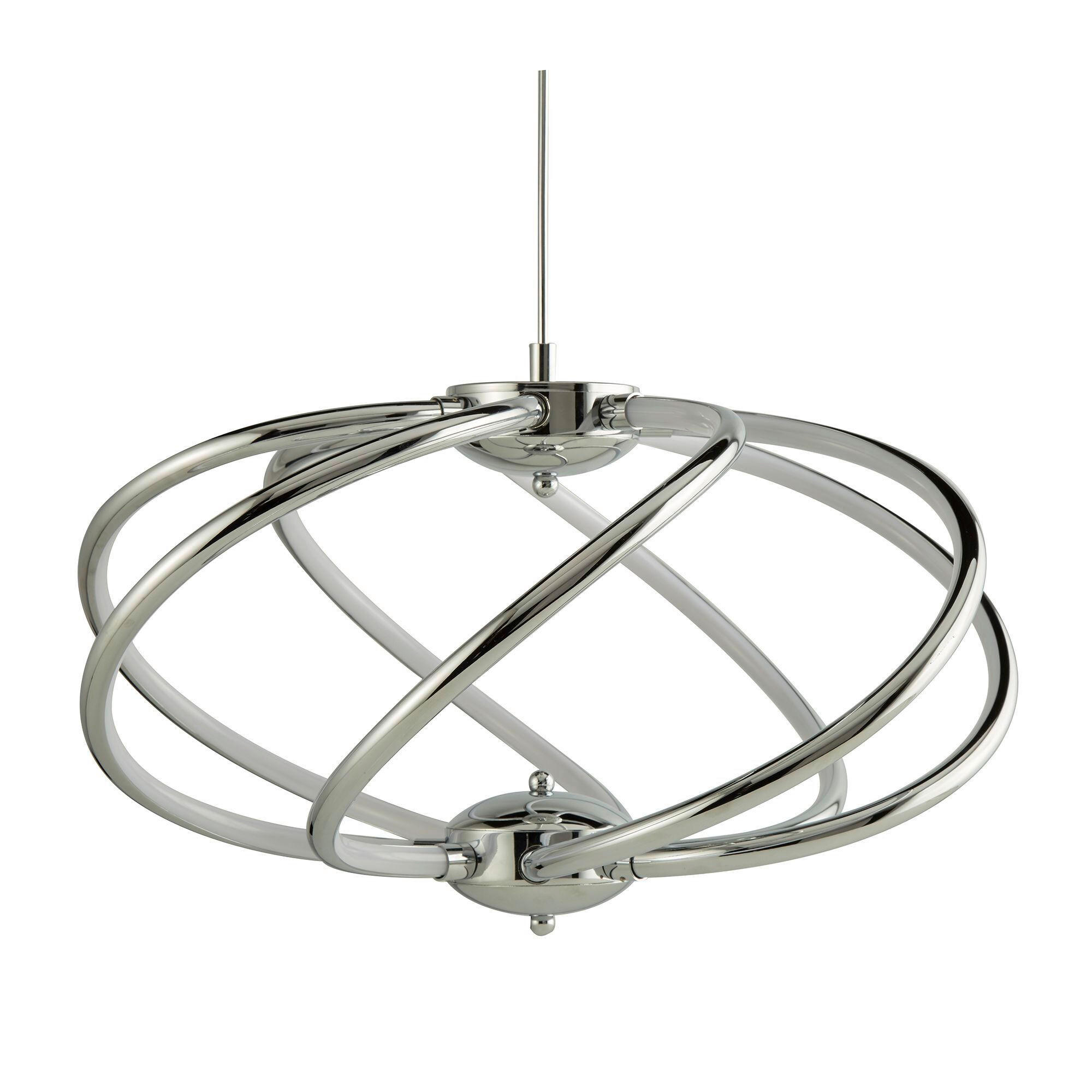 LED-HÄNGELEUCHTE 51/50 cm - Chromfarben, Basics, Kunststoff/Metall (51/50cm)