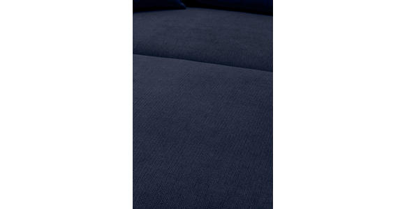 ECKSOFA  in Webstoff Dunkelblau  196/304 cm  - Schwarz/Dunkelblau, KONVENTIONELL, Textil/Metall (196/304cm) - Hom`in